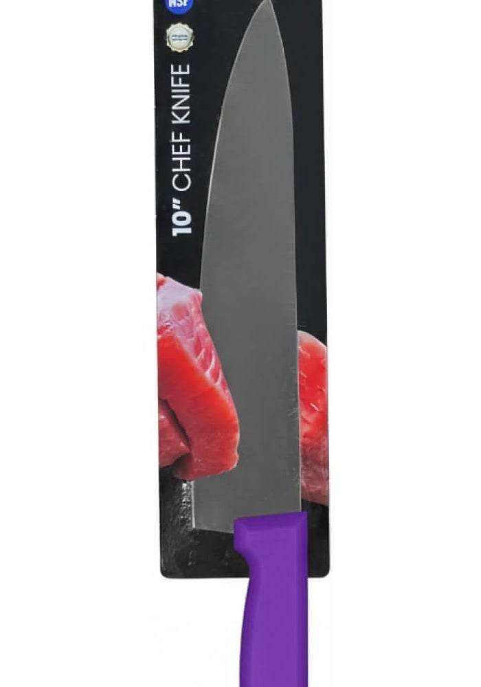 Kitchen Master 10 Inch Stainless Steel Professional Chef Knife (Purple) - Image 3